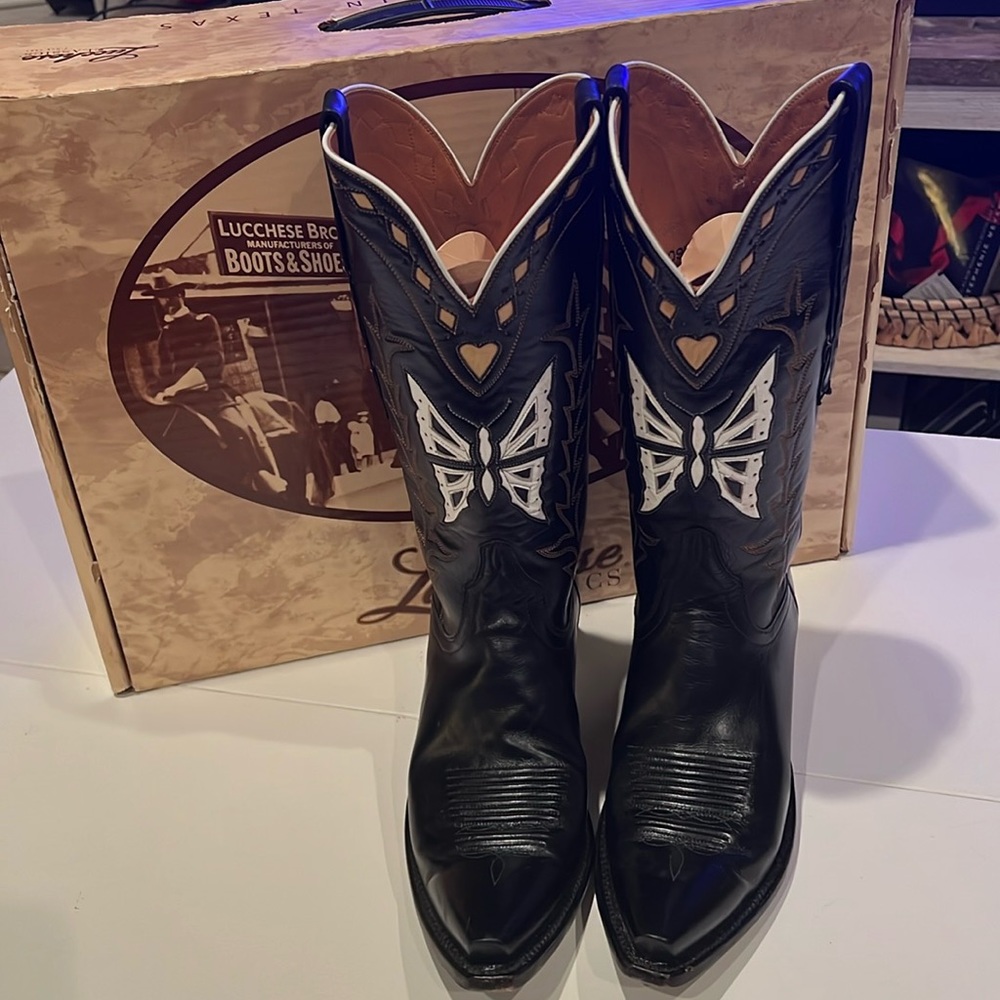 Lucchese Mariposa inlay boots